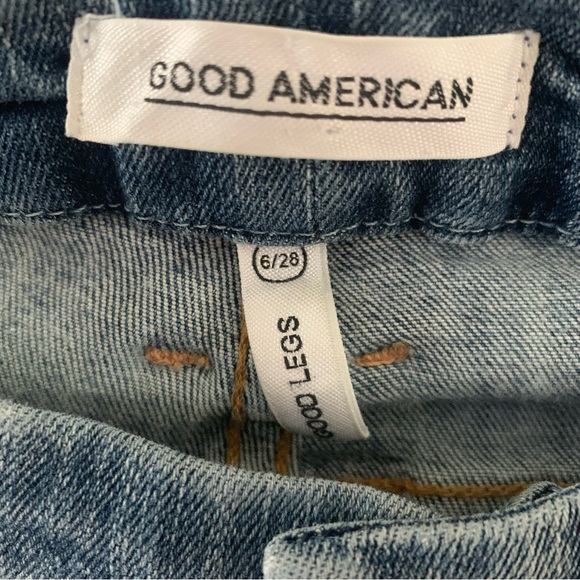 Good American Good Legs Released Hem Skinny Jeans Blue017 Super Stretch Size 6 - Picture 10 of 12